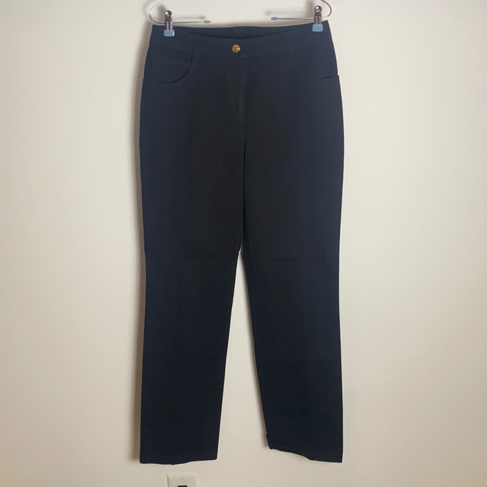 ST JOHN Black Denim Trouser Jean Pants